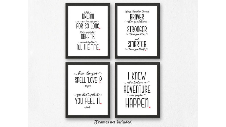 Inspirational Positive Quote Prints 4 Unframed Photos Wall - Etsy