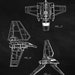 Star Vessels Vehicles Patent Poster Prints 6 Photos Unframed Black
