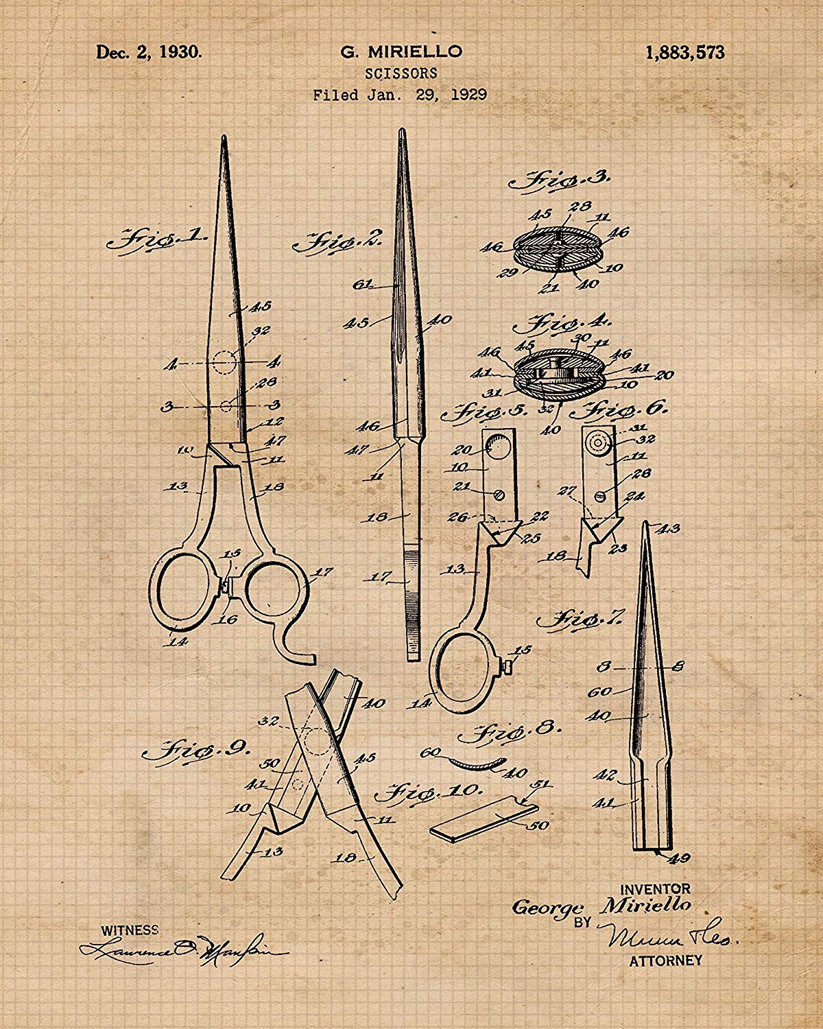 Vintage Hair Styling Tools Patent Poster Prints 6 Unframed Etsy