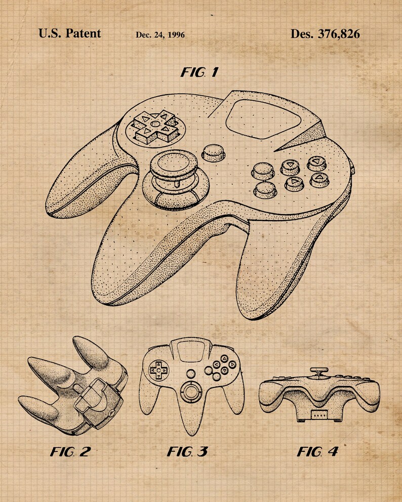 Vintage Video Games Patent Prints 4 Unframed Photos Wall Art - Etsy