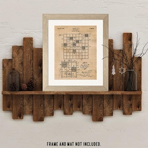 Vintage Scrabble Game Patent Prints, 1 Unframed Photo, Wall Art Decor for Home Office Man Cave Student Teacher Coach Family Night Gaming Fan image 5