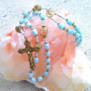 Vintage Style Rosary - Handmade Catholic Rosary - 5-Decade Rosary - Prayer Beads - Virgen De Guadalupe - Our Lady of Fatima
