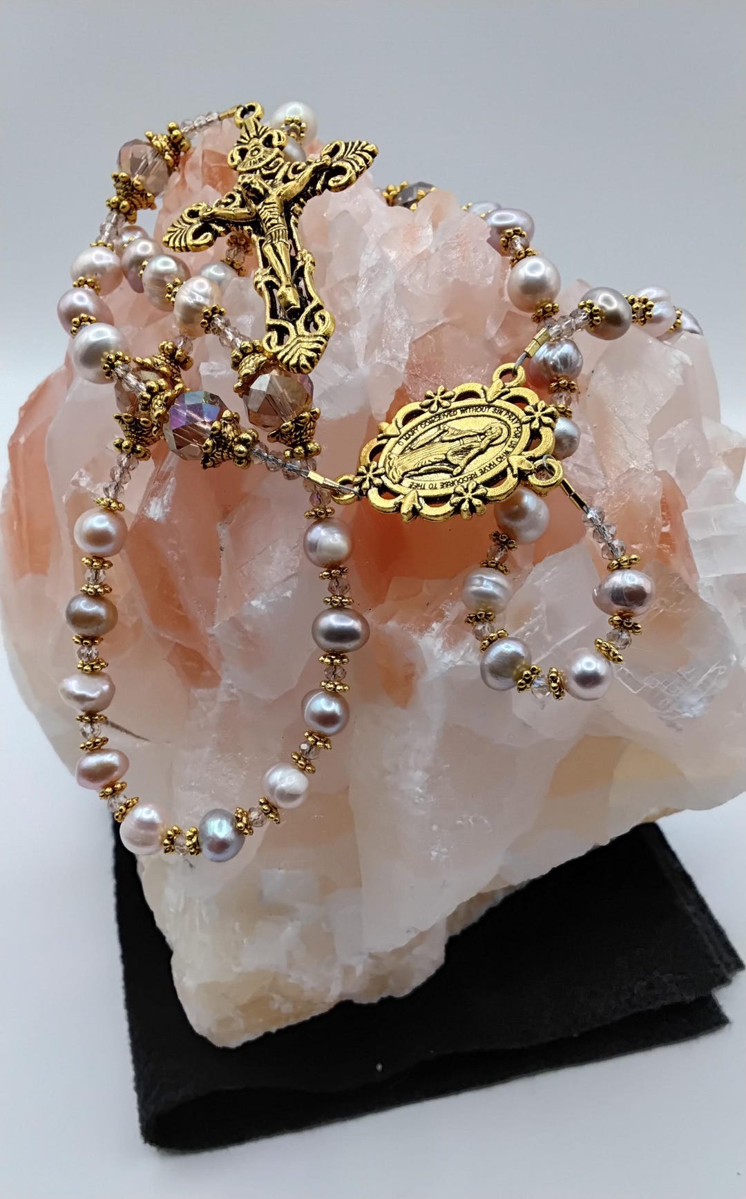 Our Lady of Fatima Pearl Rosary - Etsy