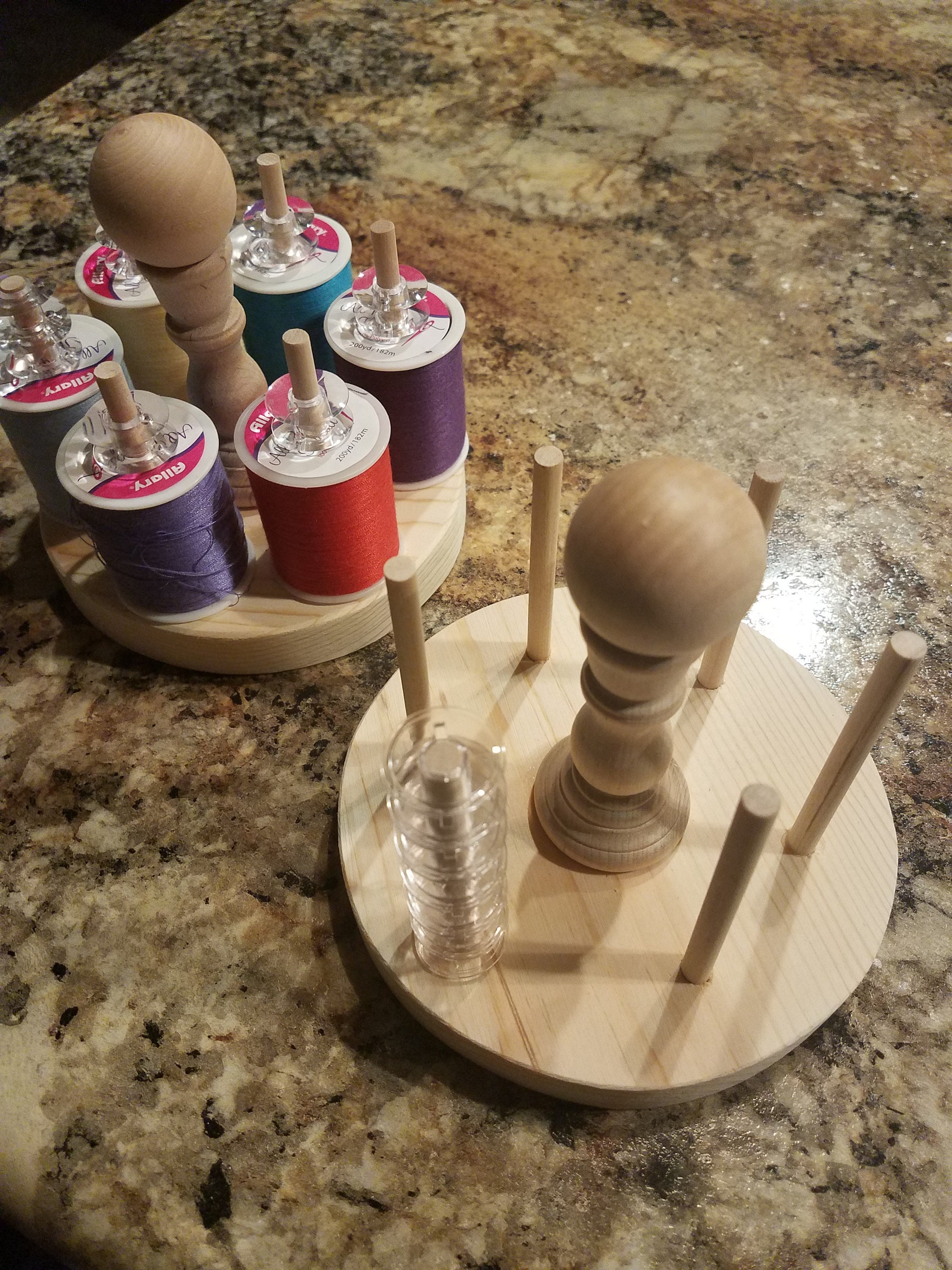 Wooden Sewing thread caddy and Bobbin holder storage | Etsy