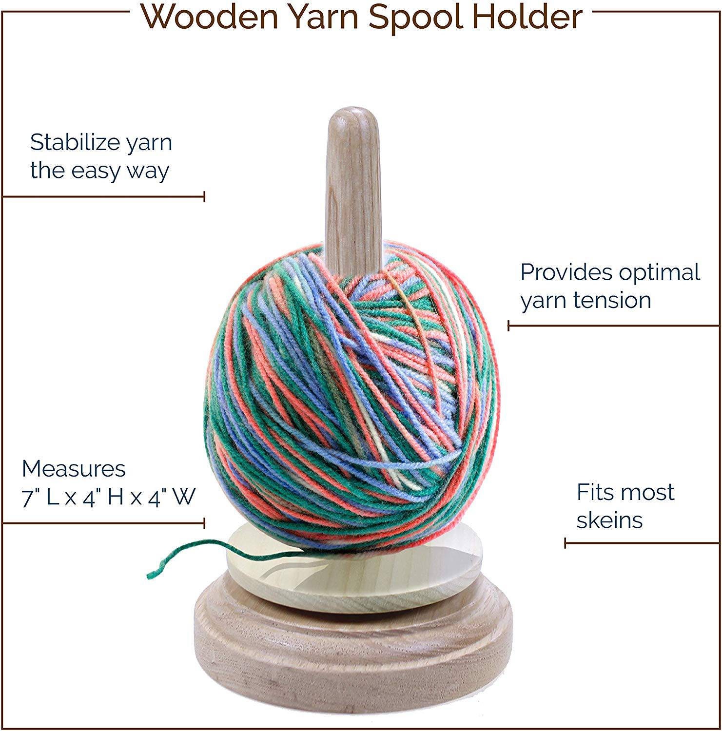 Wooden yarn spool holder decorative sewing room handy yarn Etsy