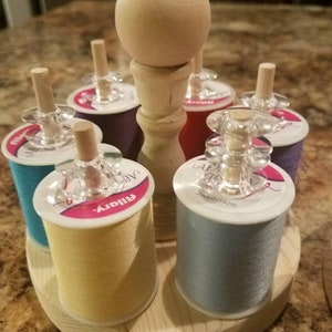 Wooden Sewing thread caddy and Bobbin holder storage organizer, hand quilting needlework embroidery cross stitch felting caddy sewing notion