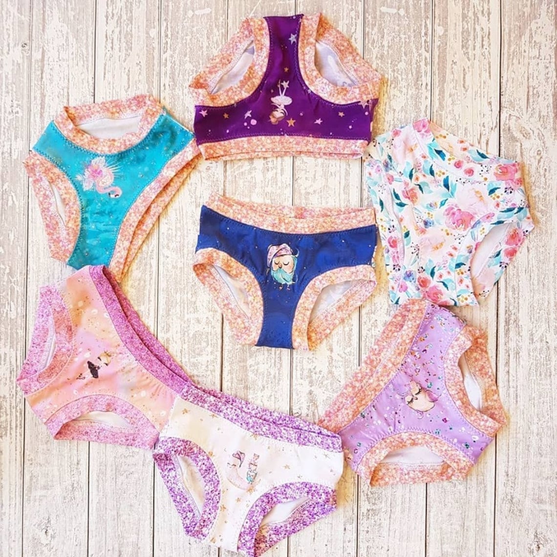 Whitney Knickers Girls Kids Underwear Knit PDF Sewing Pattern Etsy