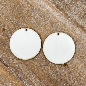 Set of 10 circle earring blanks, sublimation earring blanks, circle earring blanks, 1.5 inch circle earring blank Bild 1