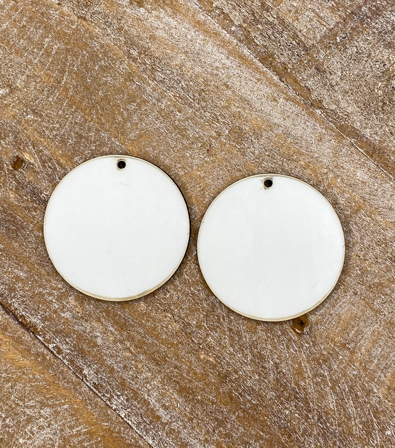 Set of 10 circle earring blanks, sublimation earring blanks, circle earring blanks, 1.5 inch circle earring blank Bild 1