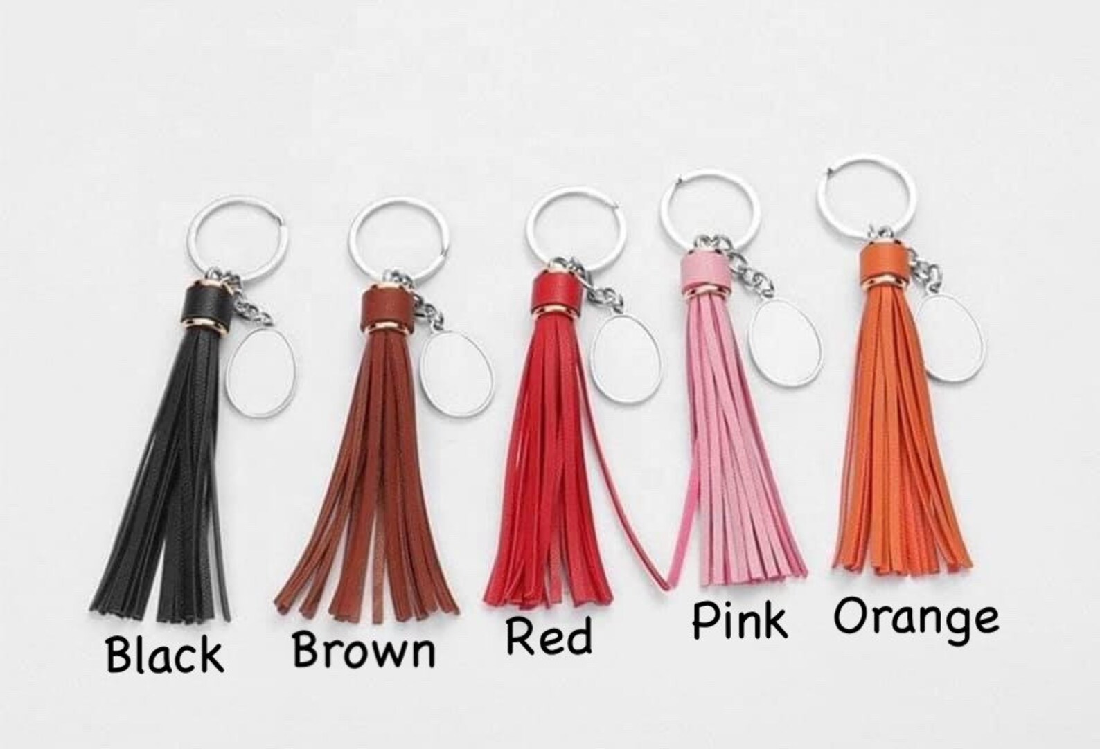 Leather Tassel Keychain Blank Pack of 3 or 5 Sublimation Etsy