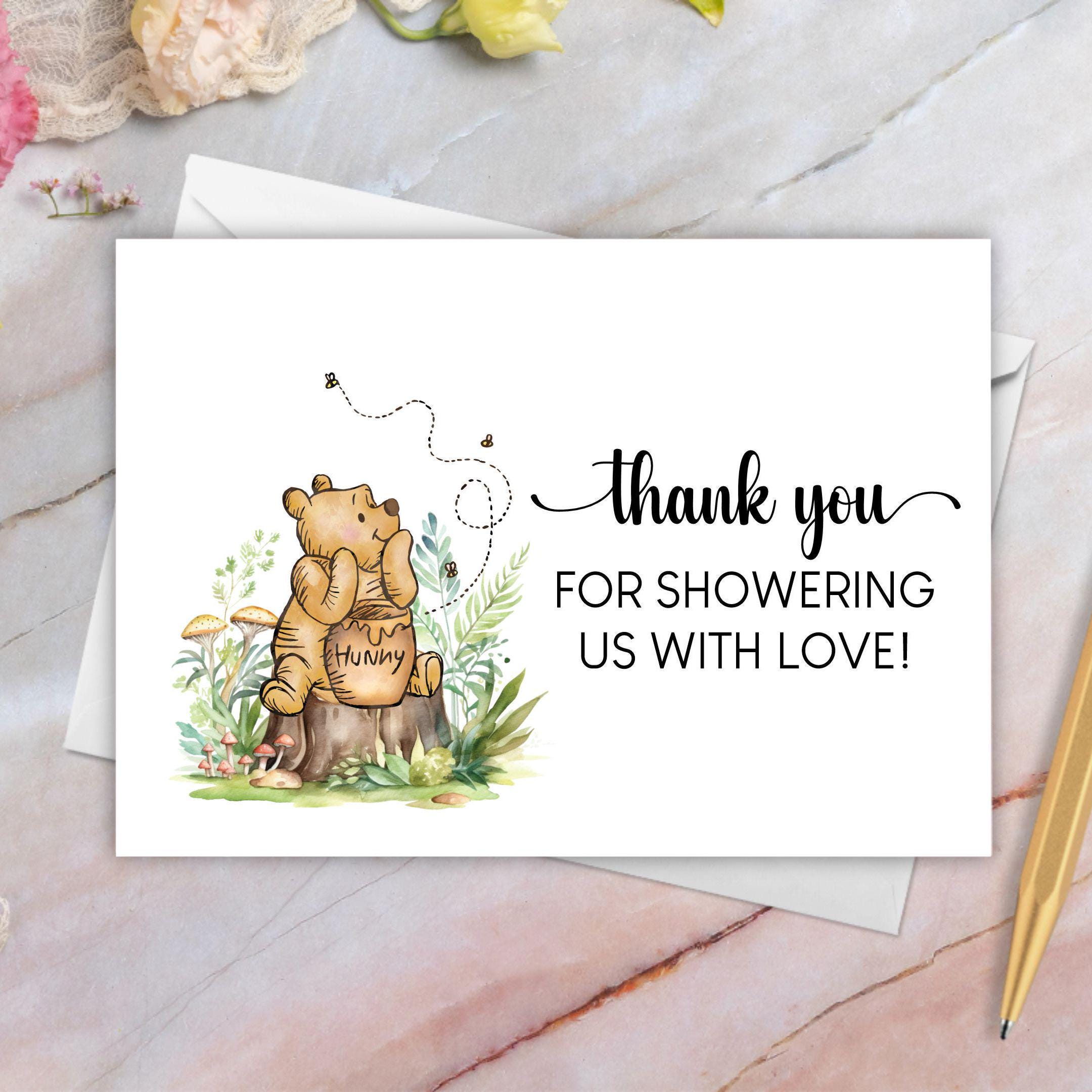 Winnie the Pooh Baby Shower Thank You Cards - Etsy