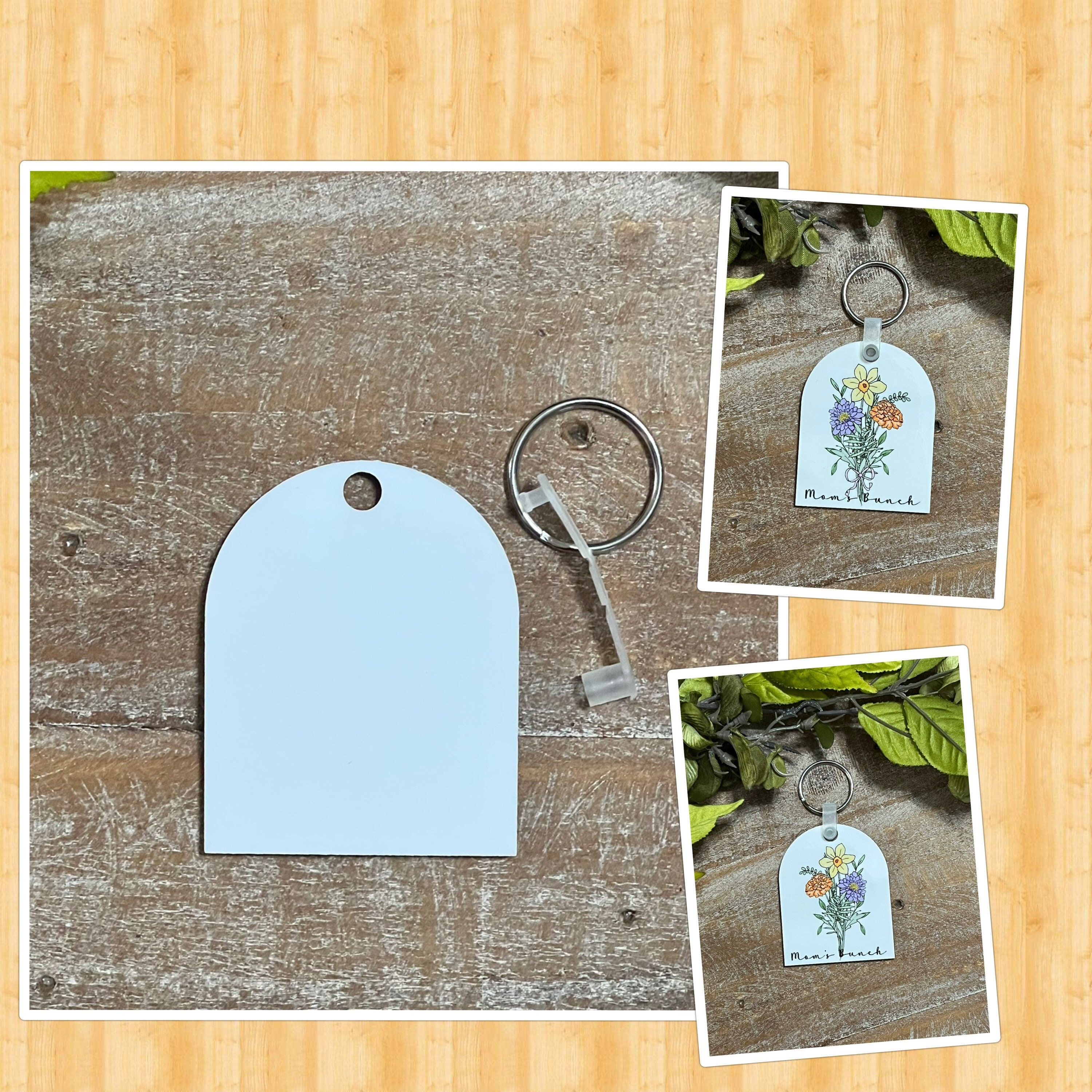 Set of 5 or 10 Pill Shape Sublimation Keychains, Sublimation Blanks,  Sublimation Keychain Blanks, Keychain Blanks, Oval Blanks