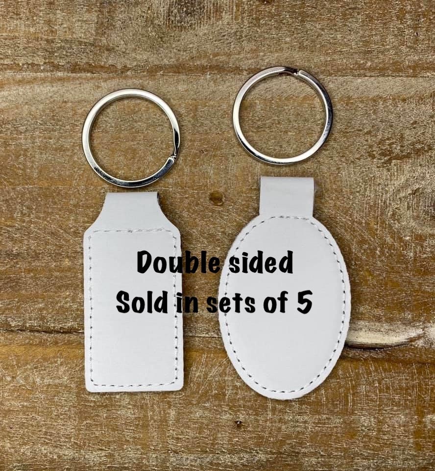 Sublimation Blank Keychain Sublimation Rectangle Keychain Double Sided Ready for Sublimation-Set of 5