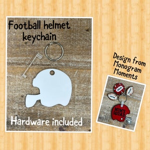 Helmet keychain sublimation blank, sublimation blank, Football Helmet blank