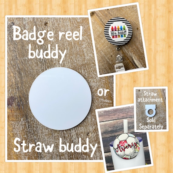 Sold in Packs of 10, Circle Blank, Straw Buddy Sublimation Blank