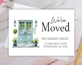 New Address Cards, We've Moved Announcement, New address Postcard, New Home Note Cards with Envelopes, New Home Flat Note cards, New Address