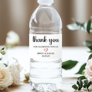 Personalized Water Bottle Labels - Custom Wedding Water Bottle Labels - Water Bottle Thank You Labels