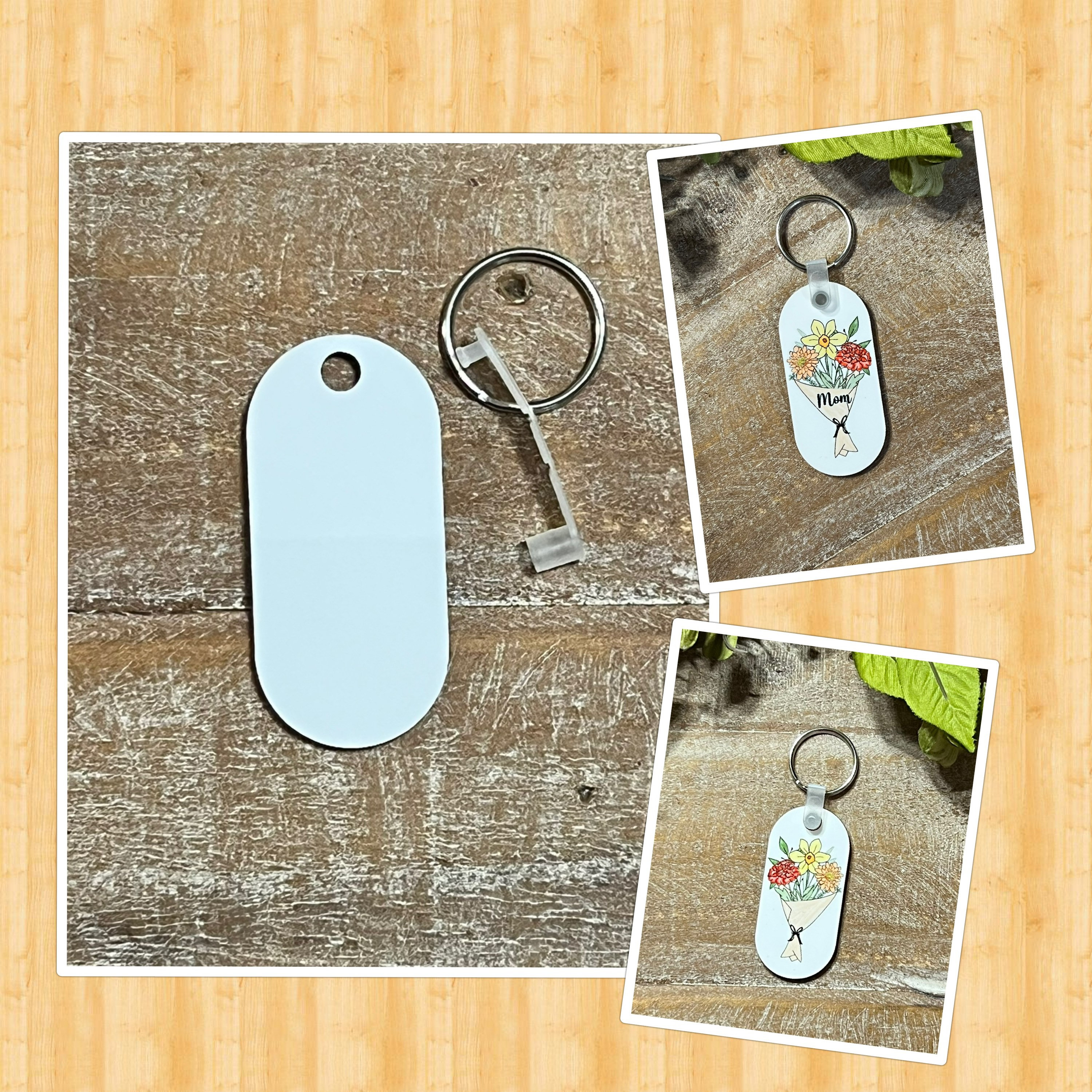 Sublimation MDF Laser Cuts Key Chains House Shaped Keychains - Blank for