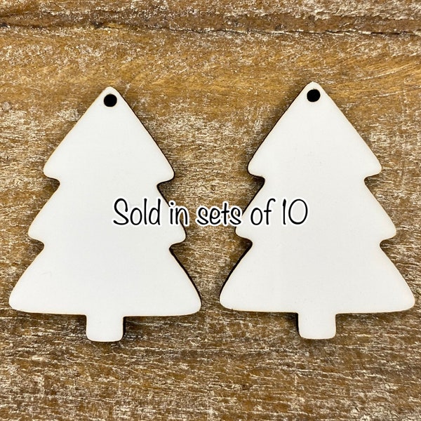 Christmas tree shape earring blanks, sublimation earring blanks, earring blanks, 1.5” or 2” inch Christmas tree shape earring blank