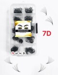 Wide 7D Lashes. 1000 Premade Volume Fans, 007 -005 . Eyelash Extensions. Handmade!