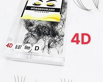 Breite 4D Wimpern, 1000 vorgefertigte Volumenfächer. Wimpern Verlängerung. Handgefertigt!
