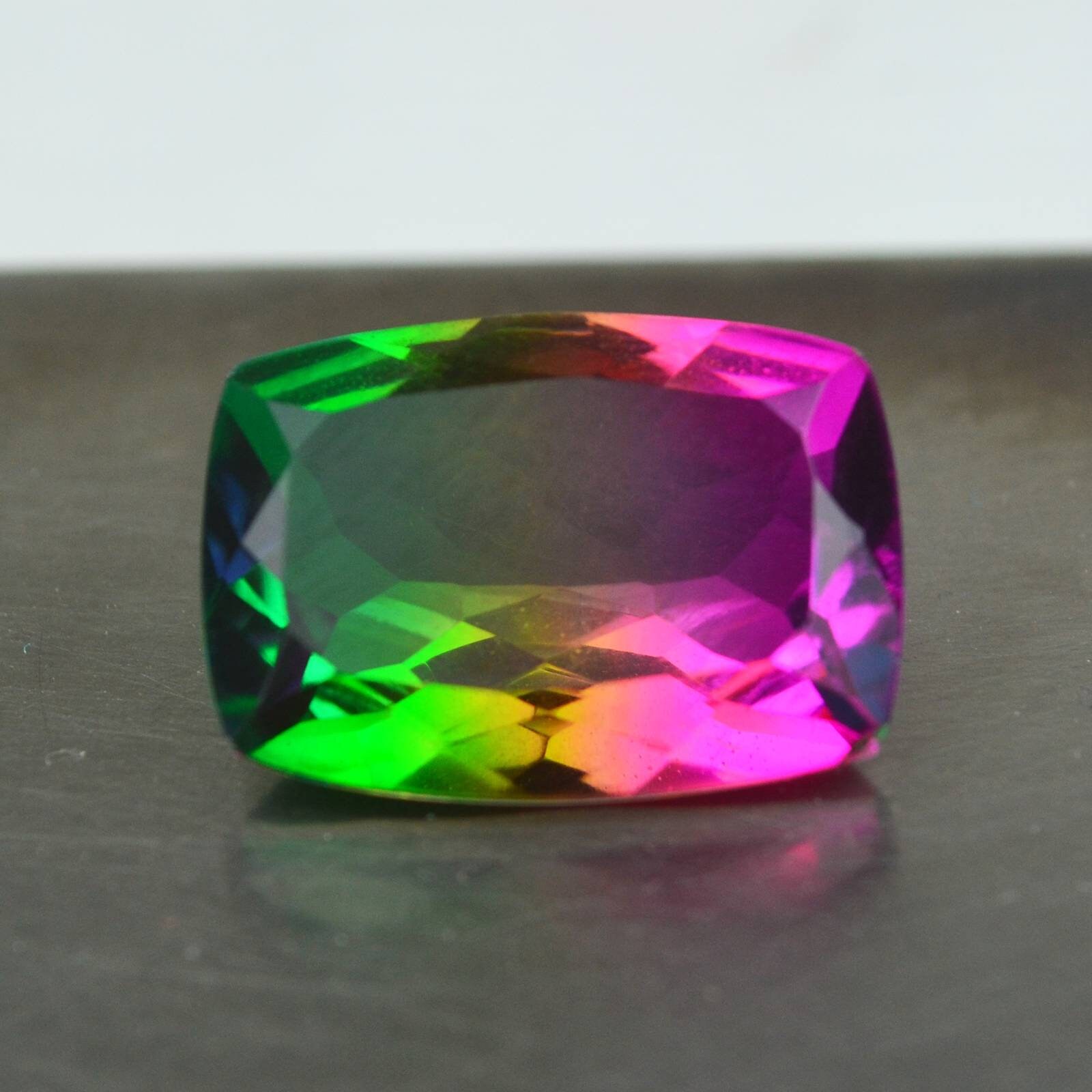 WaterMelon Quartz Gemstone Baguette Shape 13x18mm Faceted Etsy