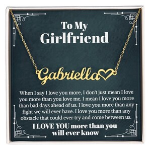 Meine Freundin Halskette mit Nachrichtenkarte, Geschenk des Freundes, Sentimentales Geschenk zum Jahrestag, Geburtstagsgeschenk für Sie