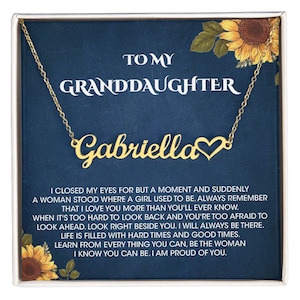 Cadeaux petite-fille de grand-mère et petite-fille collier carte message d'anniversaire de grand-mère avec carte message et boîte-cadeau