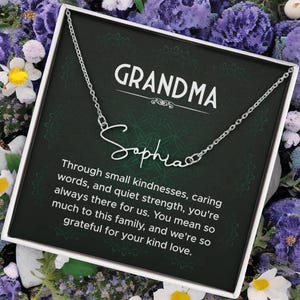 Oma Halskette von Enkelin Muttertag Halskette Weihnachten Geburtstagsgeschenk von Enkel zu meiner Großmutter Geschenk mit Message Card