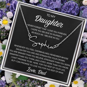 Personalized Name Necklace: Stainless Steel Daughter Gift