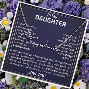 Personalized Name Necklace: Daughter Gift, Stainless Steel or Gold Finish