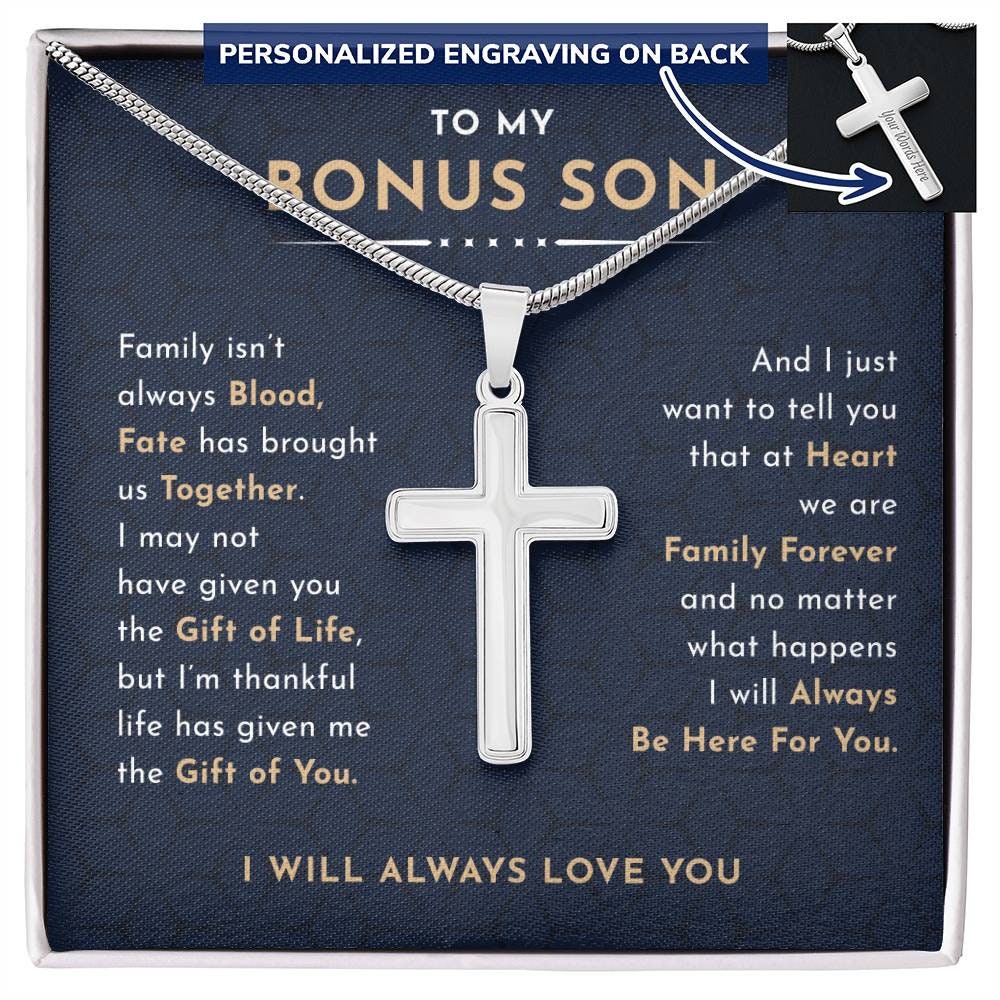 Son Cross Necklace Etsy