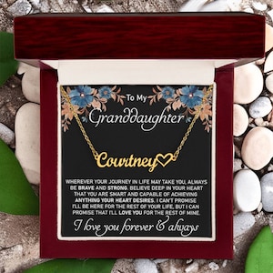 Enkelin Geschenk von Opa Oma Halskette Geburtstag, Weihnachten, Abschlussfeier, Message Card und Geschenkbox inklusive