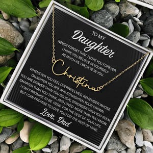 Personalized Name Necklace: Daughter Gift, Stainless Steel or Gold