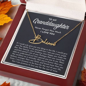Collier à ma petite-fille de grand-mère grand-père, cadeaux petite-fille pour l'obtention du diplôme, mariage, Noël, carte d'anniversaire pour petite-fille