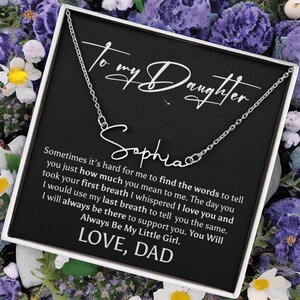 Vader op dochter cadeaus van vader op dochter ketting, vader dochter ketting voor dochter, kenmerkende stijl naam ketting sieraden geschenken