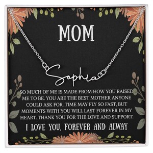 Naamketting To My Mom I Love You | Speciaal cadeau voor moeder | Sieraden met sentimentele berichtenkaart