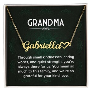 Oma sieraden van kleindochter Moederdag ketting kerstverjaardagscadeau van kleinzoon voor mijn grootmoeder Cadeau met berichtkaart