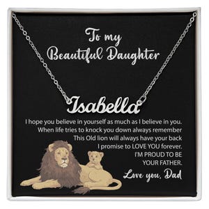 To My Daughter Personalized Name Necklace From Dad Mother's Day Birthday Gift Graduation Jewelry For Her
