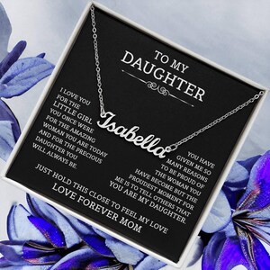 Für meine Tochter Halskette, Muttertag Graduierung Geburtstag Weihnachten Schmuck Geschenke von Mama mit herzlicher Nachrichtenkarte