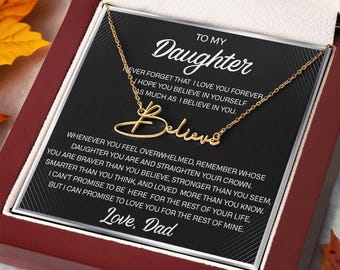 Father to Daughter Gifts from Dad, Necklace for Daughter from Dad, Daughter Graduation Gift, Birthday Daughter Gift Idea