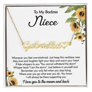 Aan mijn nichtje, nichtje ketting, nichtje cadeau van tante, cadeau nichtje, verjaardagscadeau voor nichtje, nichtje verjaardagskaart, cadeau voor nichtje ketting