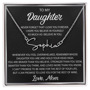 My Daughter Necklace From Mom, Necklace For Daughter From Mom, Mother Daughter Necklace, Personalized Name Necklace, Daughter Mother Jewelry