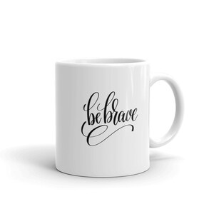 Inspirierende Kaffeetasse: Kalligraphie Zitat Geschenk