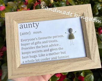 pebble art,auntie gift,aunt gift,auntie birthday,christmas gifts,gift for her,best auntie,pebble pictures,happy birthday auntie
