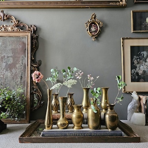 ヴィンテージ ITALY 真鍮の薔薇☆ガラスキャンドルホルダー ポプリ入れ