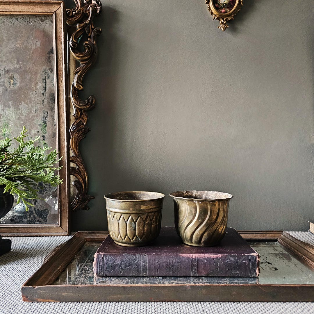 Choice of Small Vintage Brass Planter - Etsy