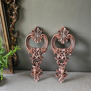 vintage mid century wall hanging candle sconces