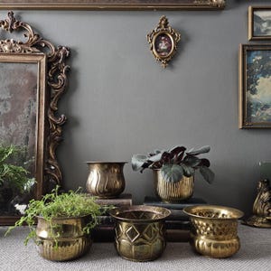 Choice of small vintage brass planter
