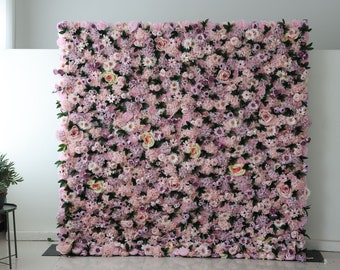 Customised Florals Panels For Wedding Party Event Restaurant Bedroom Nursery Flower Wall Decor,Dusty Pink Purple Flower Wall Photo Backdrop